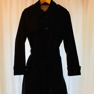 Banana Republic Petite Black Lapel Collar Trench Coat w Belted Sleeves Size: MP